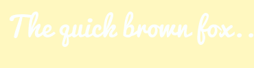 Image with Font Color FCFFFF and Background Color FFF8C0